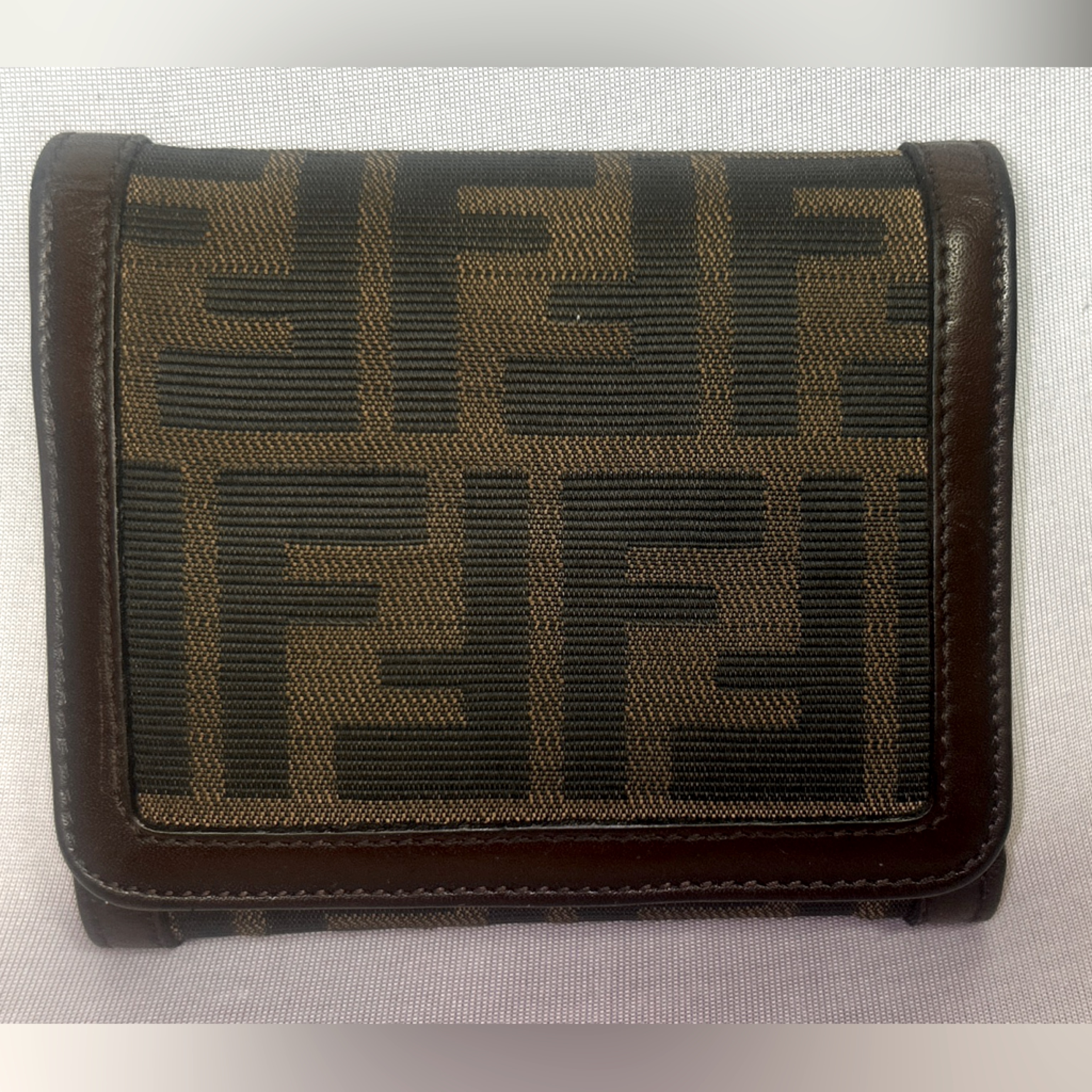 Fendi Zucca Trifold Small Wallet